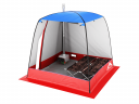 Мобильная баня-палатка МОРЖ c 2-мя окнами сине-красный в Челябинске