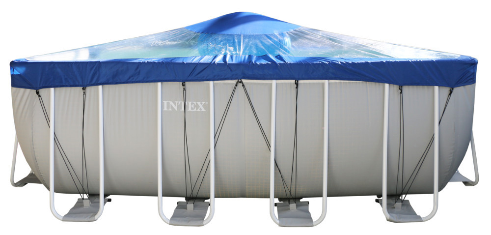Тент для прямоугольного бассейна Intex/Bestway с надувной подушкой "Фиеста" в Челябинске