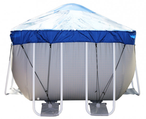 Тент для прямоугольного бассейна Intex/Bestway с надувной подушкой "Фиеста" в Челябинске