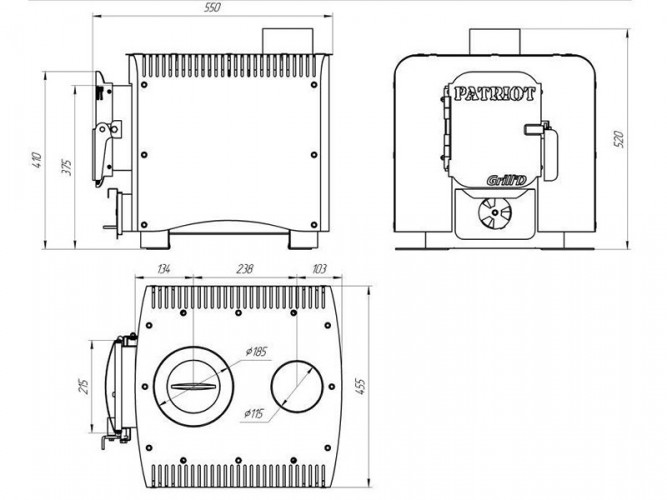 Печь длительного горения Grill’D Patriot 200 в Челябинске