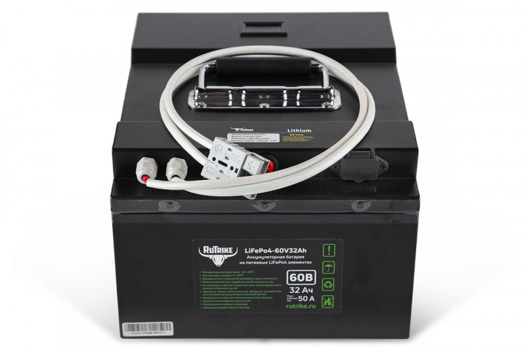 Тяговый железо-фосфатный аккумулятор RuTrike LiFePO4 60V32Ah (50А) в Челябинске