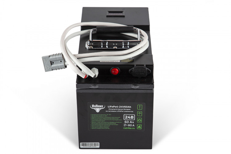Тяговый железо-фосфатный аккумулятор RuTrike LiFePO4 60V48Ah (60А) в Челябинске