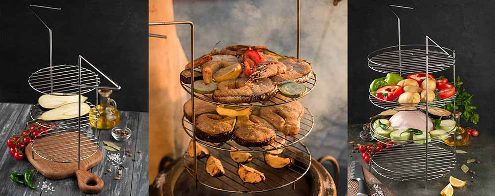 Этажерка 3-х ярусная диаметр 27 см в Челябинске