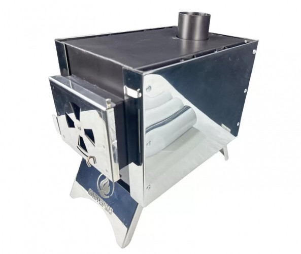 Печь дровяная Сибирка малая из нержавейки в Челябинске