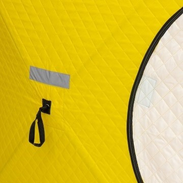 Палатка для рыбалки Helios утепл.Куб 1,5х1,5 желтый/серый в Челябинске