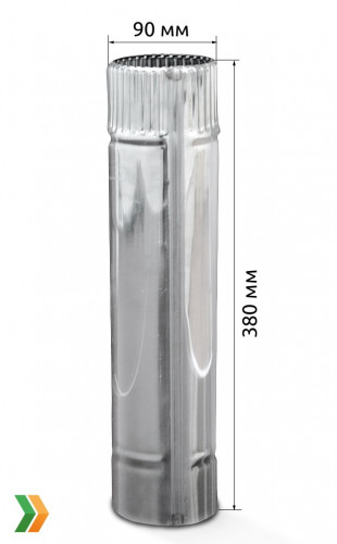 Сегмент трубы дымохода 90 мм. в Челябинске