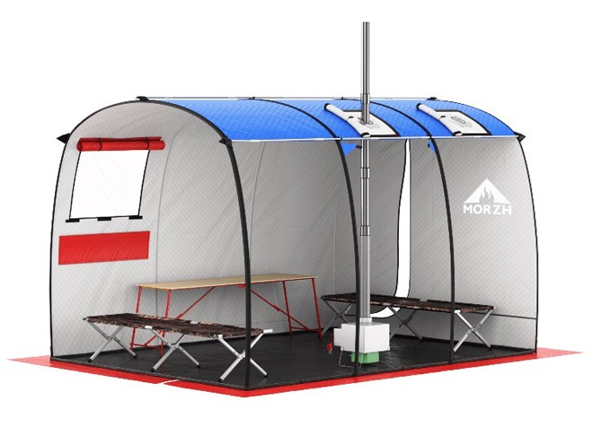 Мобильная баня-палатка МОРЖ Max (Черный) в Челябинске