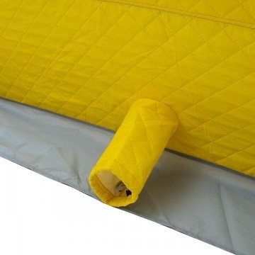 Палатка для рыбалки Helios утепл. Куб 1,8х1,8 желтый/серый в Челябинске