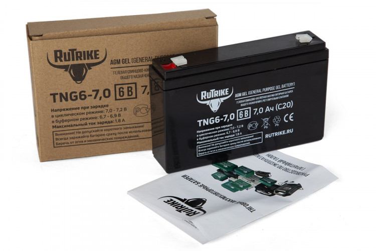Тяговый гелевый аккумулятор RuTrike TNG 6-7.0 (6V7.0 A/H C20) в Челябинске