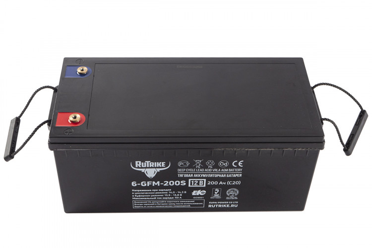 Тяговый гелевый аккумулятор RuTrike 6-GFM-200 (12V200A/H C20) в Челябинске