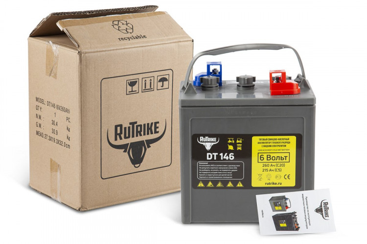 Тяговый аккумулятор RuTrike WET DT146 (T-145) 6V170A/H C3 в Челябинске