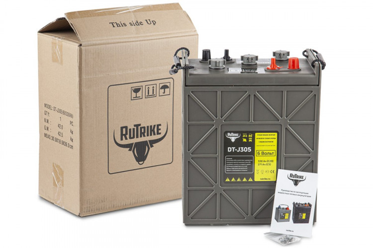 Тяговый аккумулятор RuTrike WET DT-J305 6V215A/H C3 в Челябинске