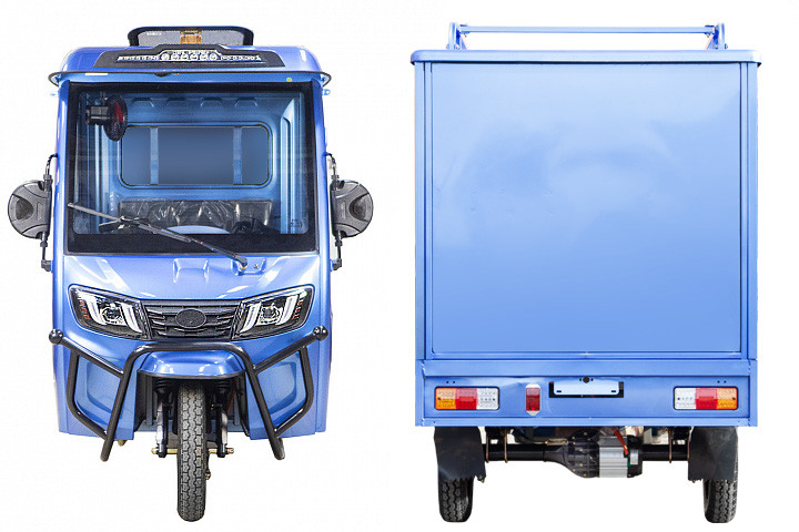 Электротрицикл Rutrike КАРГО Кабина Дуал обогрев 1500 фургон в Челябинске