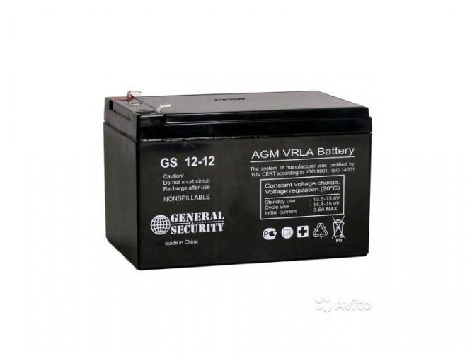 Аккумулятор General Security GS 12-12 L (12 В, 12 Ач) в Челябинске