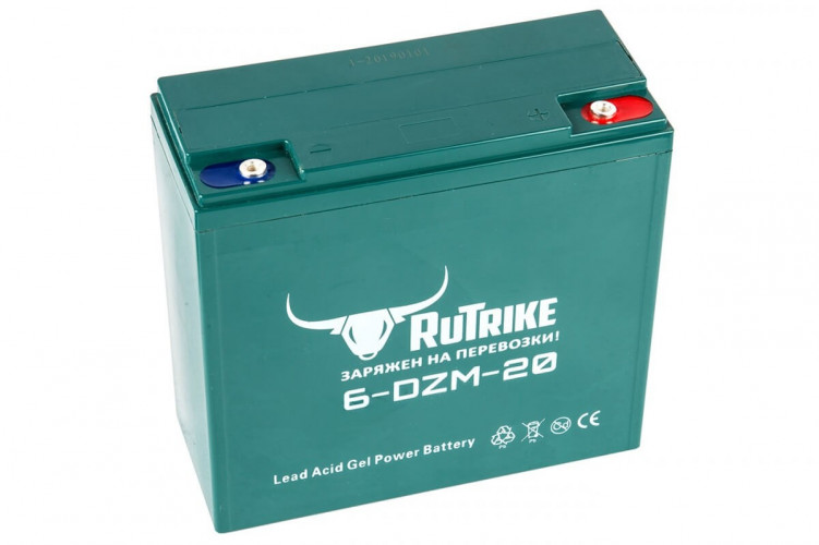 Тяговый гелевый аккумулятор RuTrike 6-DZF-20 (12V20A/H C2) в Челябинске