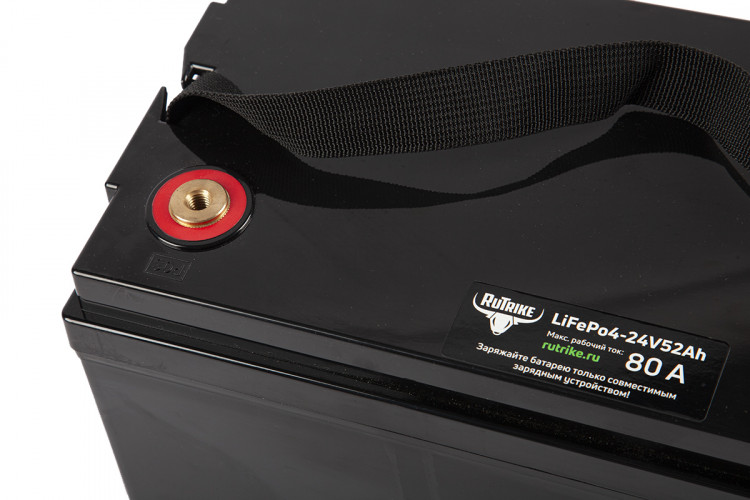 Тяговый железо-фосфатный аккумулятор RuTrike LiFePO4 24V52Ah (80A) в Челябинске