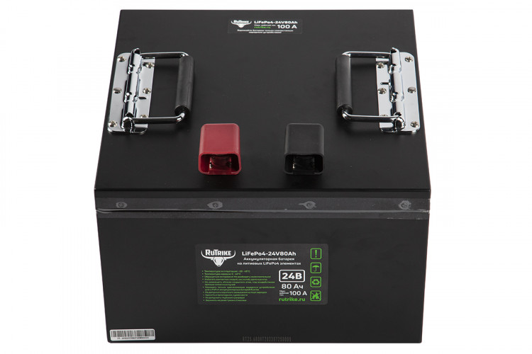 Тяговый железо-фосфатный аккумулятор RuTrike LiFePO4 24V80Ah (100A) в Челябинске
