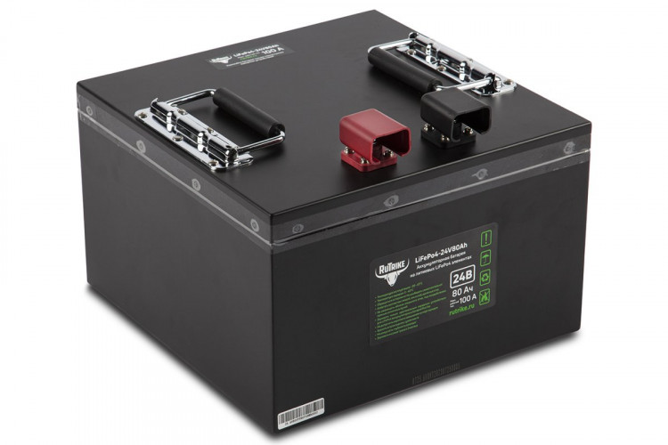 Тяговый железо-фосфатный аккумулятор RuTrike LiFePO4 24V80Ah (100A) в Челябинске