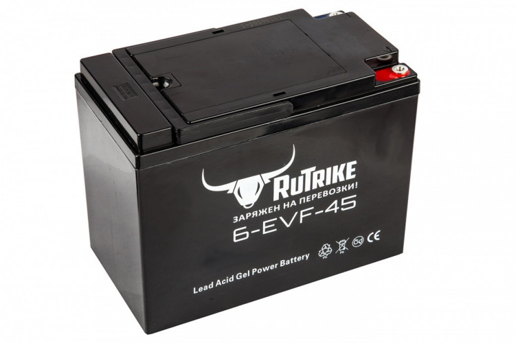 Тяговый гелевый аккумулятор RuTrike 6-EVF-45 (12V45A/H C3) в Челябинске