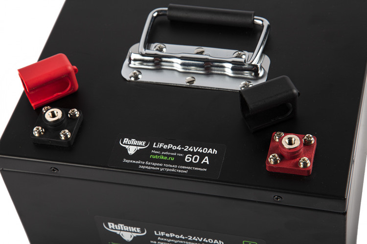 Тяговый железо-фосфатный аккумулятор RuTrike LiFePO4 24V40Ah (60A) в Челябинске