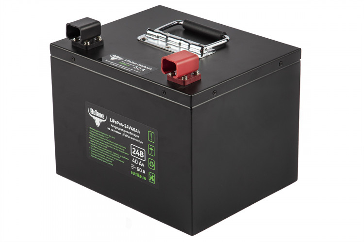 Тяговый железо-фосфатный аккумулятор RuTrike LiFePO4 24V40Ah (60A) в Челябинске