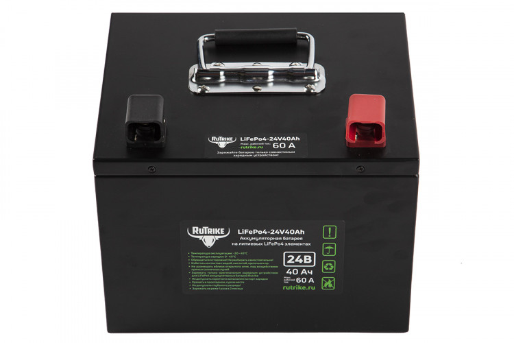 Тяговый железо-фосфатный аккумулятор RuTrike LiFePO4 24V40Ah (60A) в Челябинске