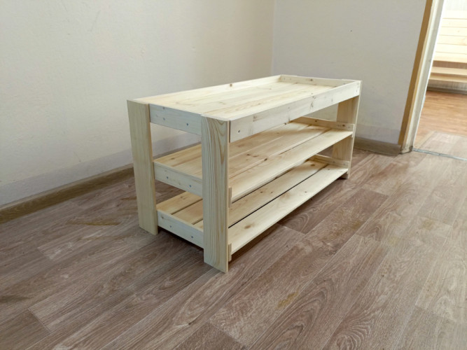 Полка для обуви деревянная в Челябинске