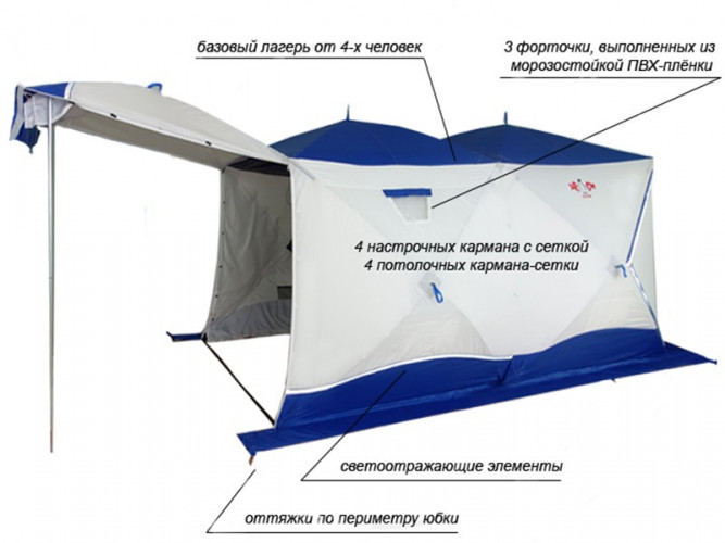Палатка для рыбалки Пингвин Big Twin (2-СЛ) в Челябинске