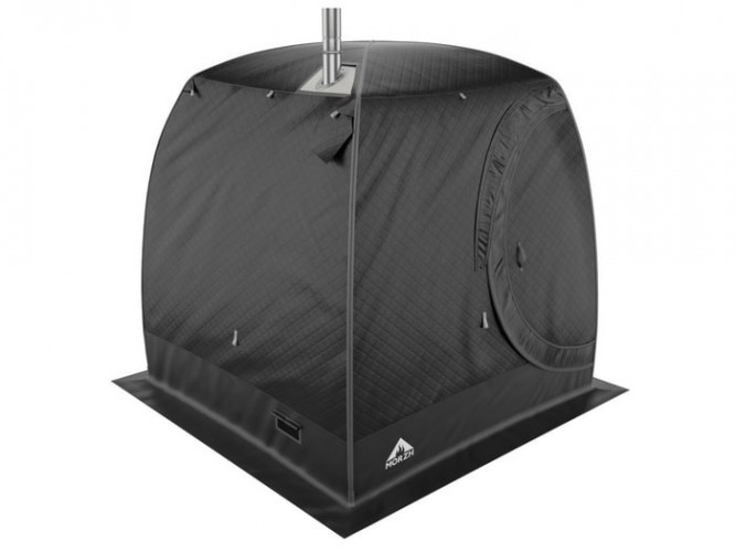 Мобильная баня-палатка МОРЖ LUX черный в Челябинске