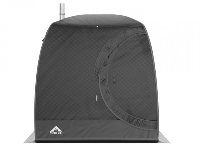 Мобильная баня-палатка МОРЖ LUX черный в Челябинске